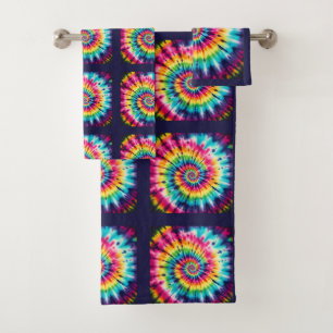 Psychedelic Tie Dye Pattern Towel Set