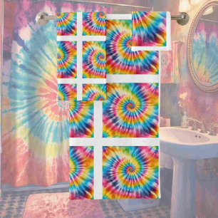 Psychedelic Tie Dye Pattern Towel Set