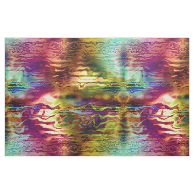 Psychedelic Tie Dye Rainbow Grunge Pattern Fabric (Yard)