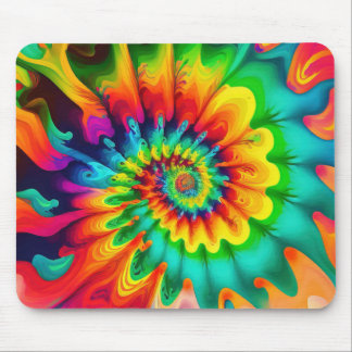 Psychedelic Tie Dye Retro Surreal Mouse Pad