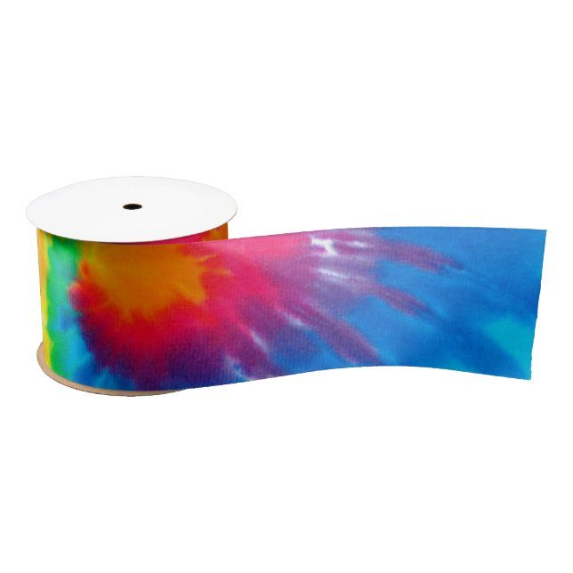 Psychedelic Tie Dye Satin Ribbon (Spool)