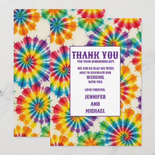 Psychedelic Tie Dye Thank You Cards