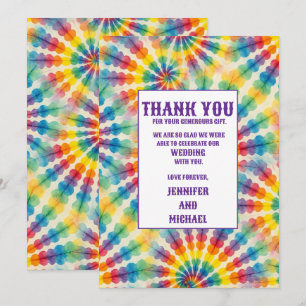 Psychedelic Tie Dye Thank You Cards