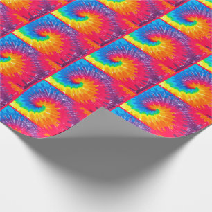 Psychedelic Tie Dye Tile Wrapping Paper