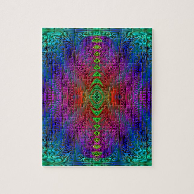 Psychedelic Time Warp by SD. Kelley Jigsaw Puzzle (Vertical)