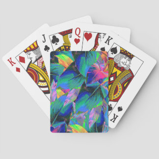 Psychedelic Tree Leaves Playing Cards