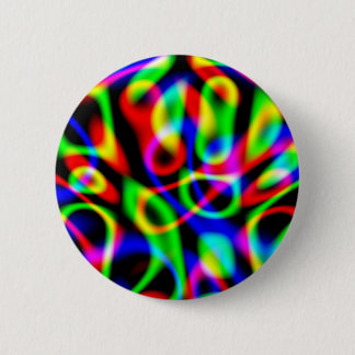 Psychedelic Trip Strings Dark 6 Cm Round Badge