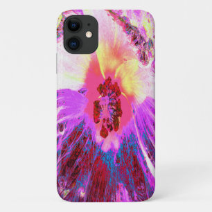 Psychedelic Trippy Rainbow Colours Hibiscus Flower Case-Mate iPhone Case