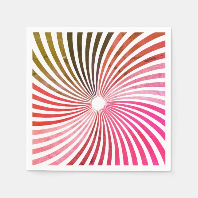 Psychedelic Twirl in Pink  Napkin (Front)
