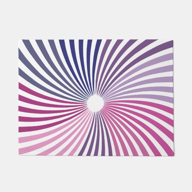Psychedelic Twirl Op art  Doormat (Front)