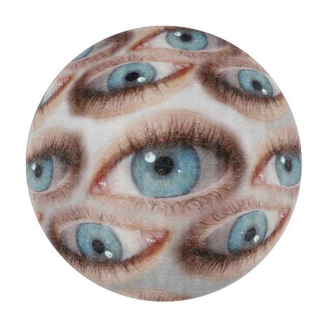 Psychedelic Vision: Abstract Eye Illusion Cutting Board (Front)