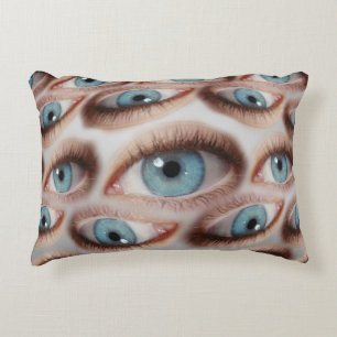 Psychedelic Vision: Abstract Eye Illusion Decorative Cushion