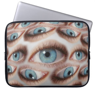 Psychedelic Vision: Abstract Eye Illusion Laptop Sleeve