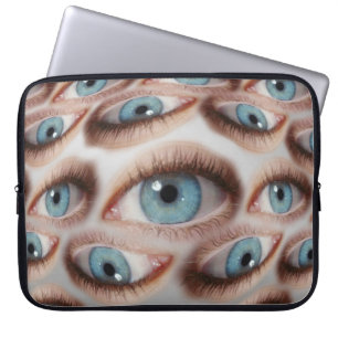 Psychedelic Vision: Abstract Eye Illusion Laptop Sleeve