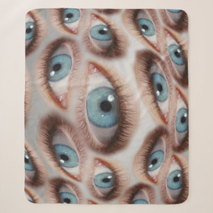 Psychedelic Vision: Abstract Eye Illusion Sherpa Blanket