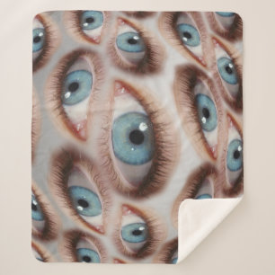 Psychedelic Vision: Abstract Eye Illusion Sherpa Blanket
