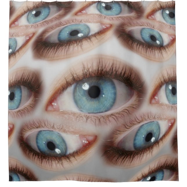 Psychedelic Vision: Abstract Eye Illusion Shower Curtain (Front)