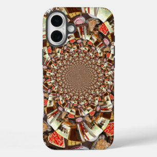Psychedelic Vision Earthy Brown Hues Abstract iPhone 16 Plus Case