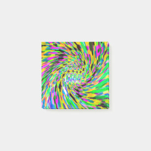 Psychedelic vortex post-it notes