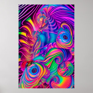 Psychedelic Wall Art Posters are  Groovy Man!