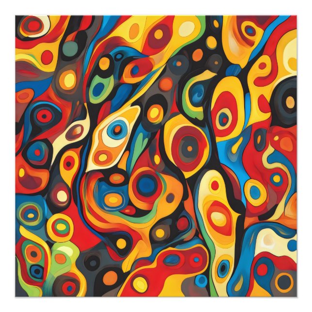 Psychedelic Warm Colours Photo Print (Front)