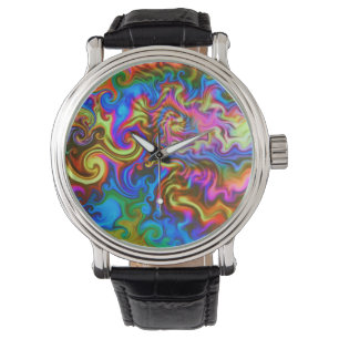 psychedelic watch-always party time! neon rainbow watch