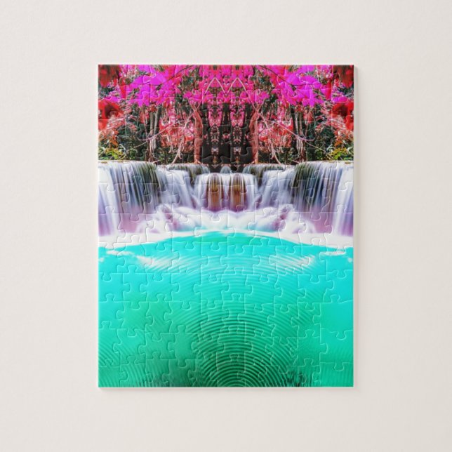 Psychedelic Waterfall Jigsaw Puzzle (Vertical)