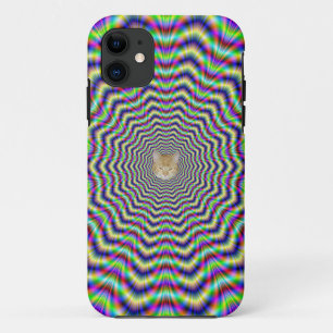 Psychedelic Web Star + or - Cat iPhone 11 Case