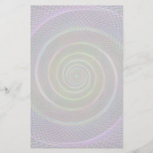 Psychedelic Webbed Spiral Stationery