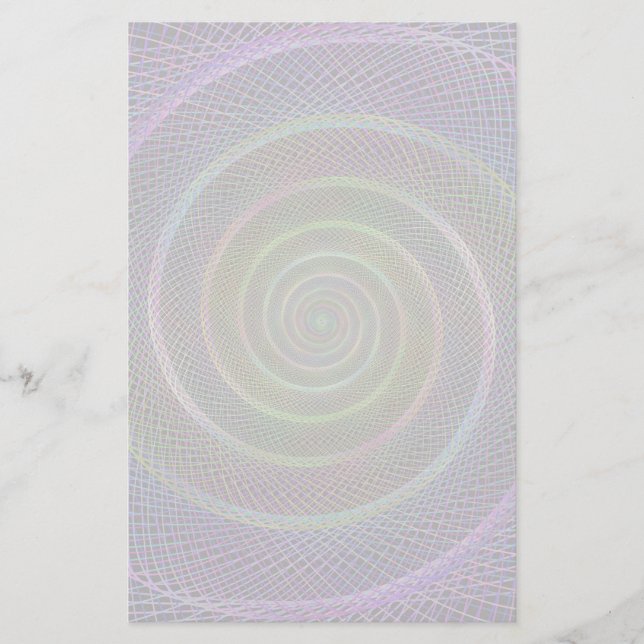 Psychedelic Webbed Spiral Stationery (Front)