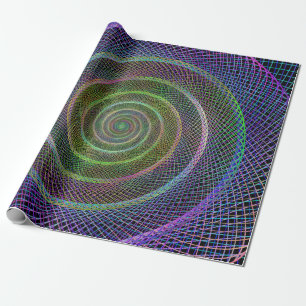 Psychedelic Webbed Spiral Wrapping Paper