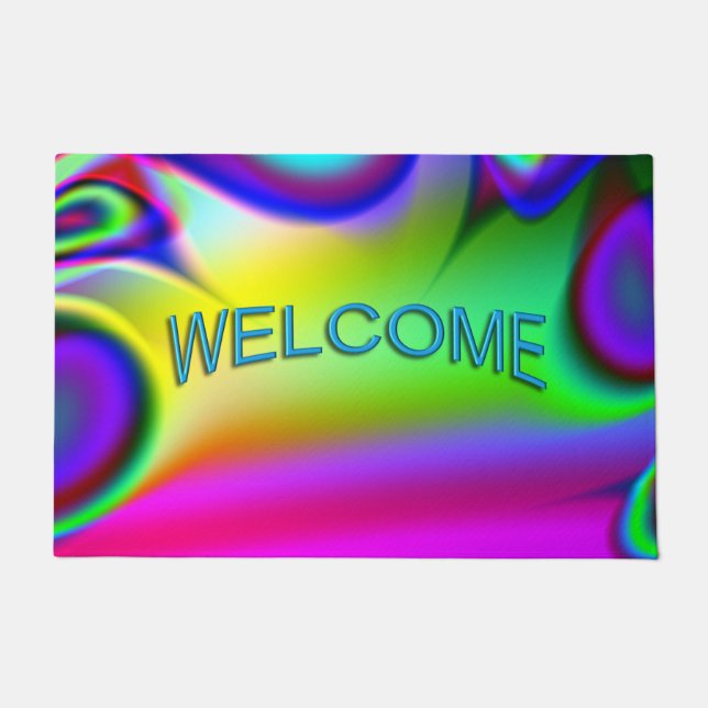 Psychedelic Welcome Doormat (Front)