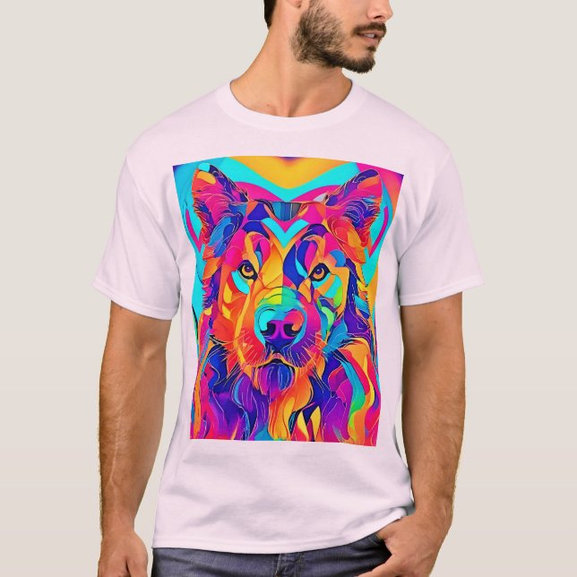 Psychedelic Wolf Majesty T-Shirt (Front)