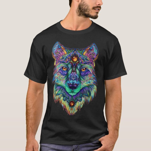 Psychedelic Wolf T-Shirt (Front)