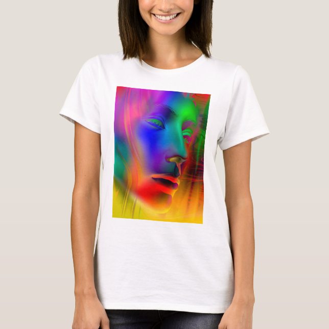 Psychedelic Woman Face T-Shirt (Front)