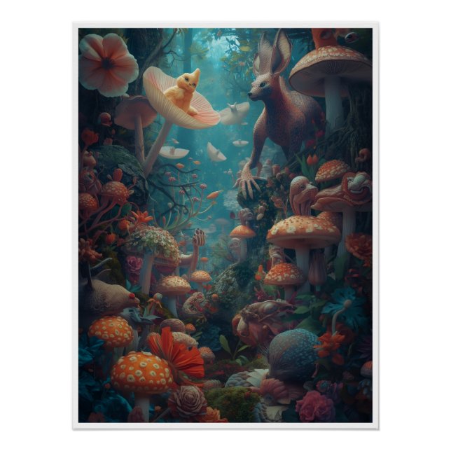 Psychedelic woodland poster (Front)