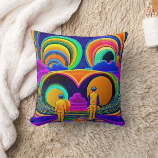 Psychedelic world cushion