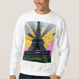 Psychedelic World: Eiffel Tower, Paris France A1 Sweatshirt