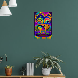 Psychedelic world poster