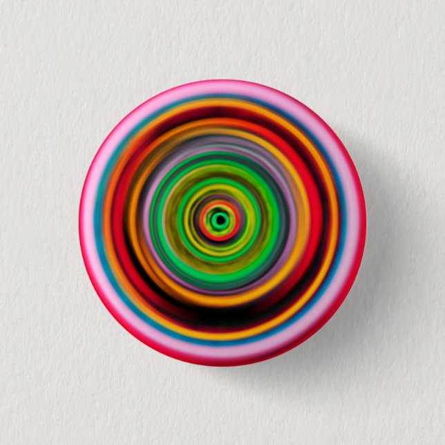 Psychedelic Wormhole 3 Cm Round Badge (Front)