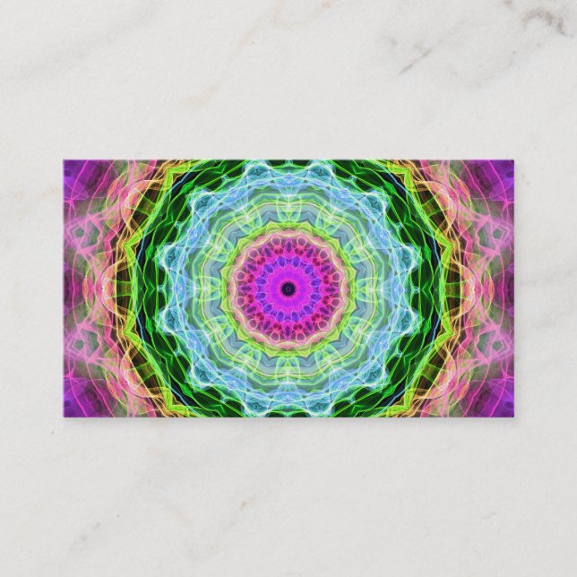 Psychedelic Wormhole kaleidoscope Business Card (Front)