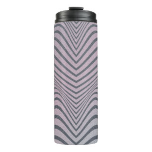Psychedelic Zebra: Grainy Vintage Stripes. Thermal Tumbler