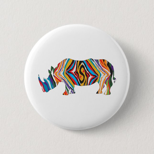 Psychedelic-Zebra-Unicorn 6 Cm Round Badge (Front)