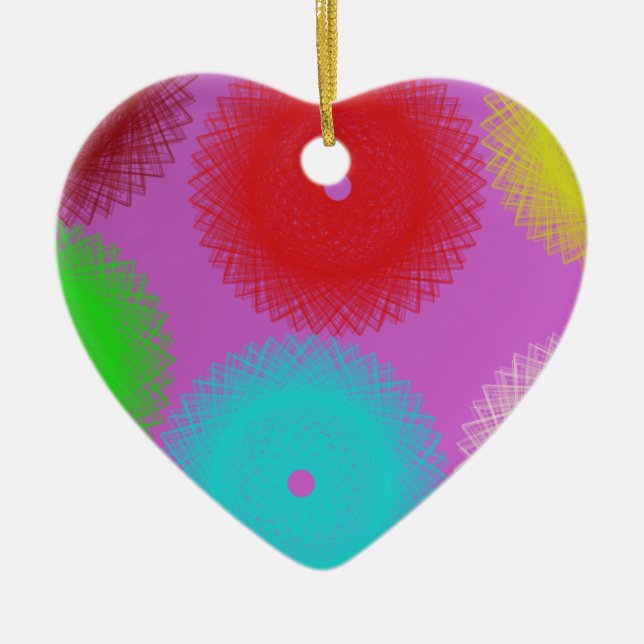 psychedelics colour pop colour ceramic tree decoration (Front)