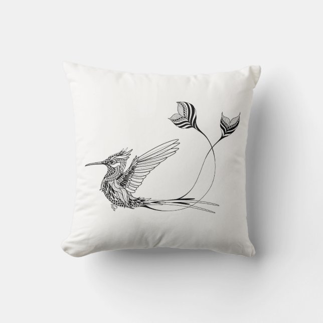 Psychedlic Bird Tattoo Cushion (Front)