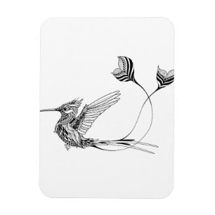 Psychedlic Bird Tattoo Magnet