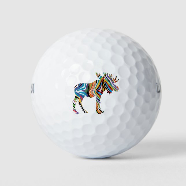 Psychedlic-Moose Golf Balls (Front)