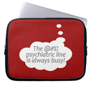 Psychiatric Line custom colour laptop sleeve