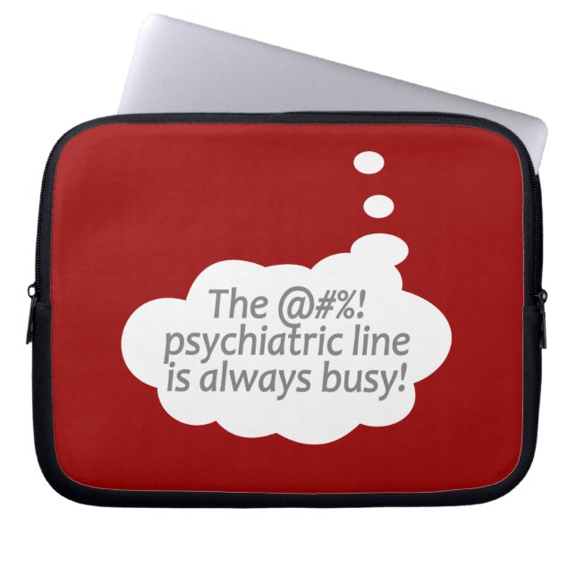 Psychiatric Line custom colour laptop sleeve (Front)