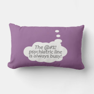 Psychiatric Line custom colour throw pillow